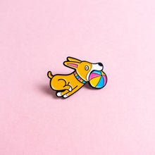 Load image into Gallery viewer, Doggo (pansexual) — enamel pin