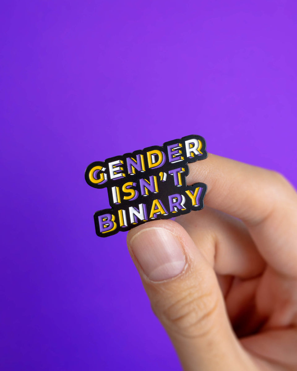 She They Pronoun Button Badge Pronoun Biodegradable Pin