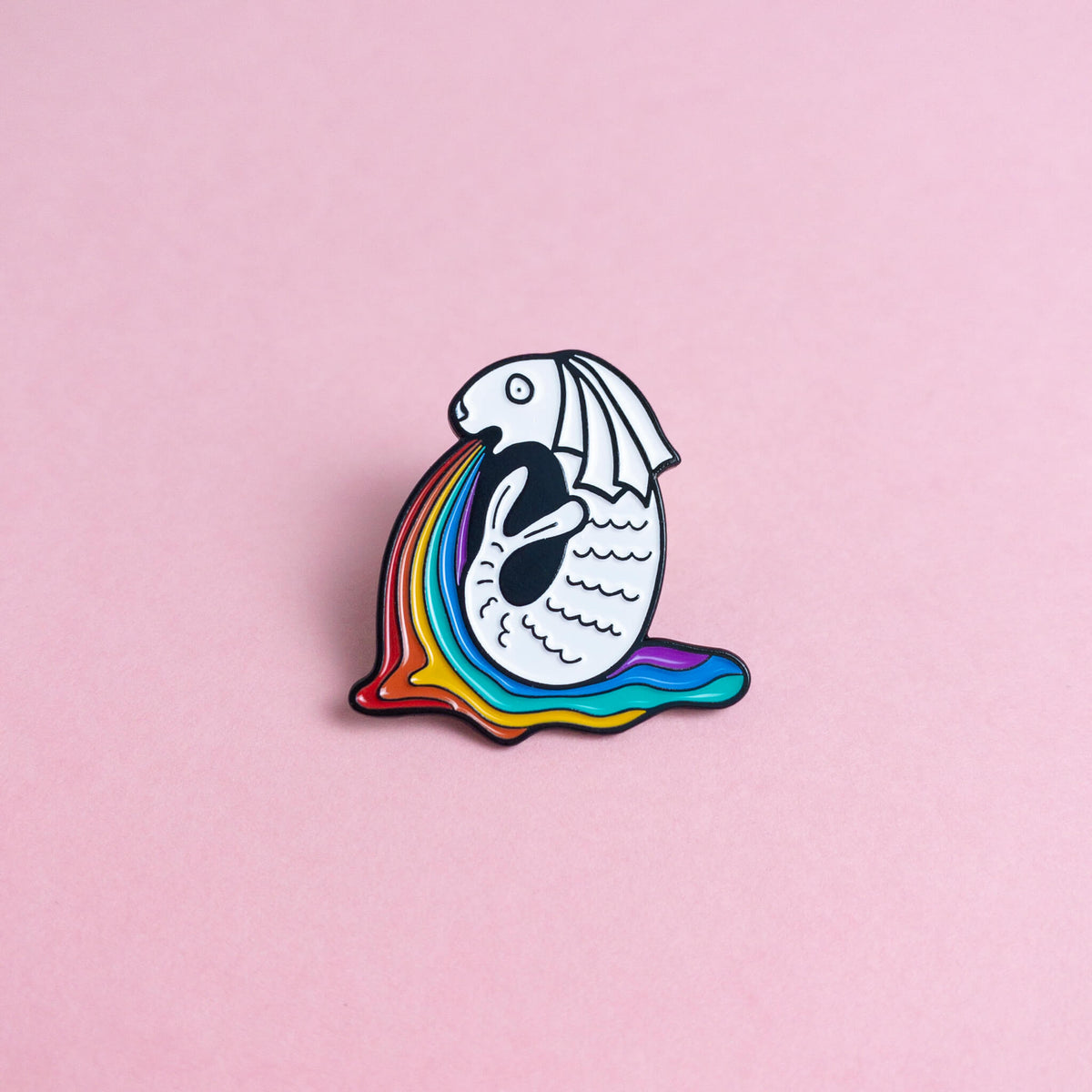 Rainbow Merlion Lgbt Enamel Pin Heckin Unicorn