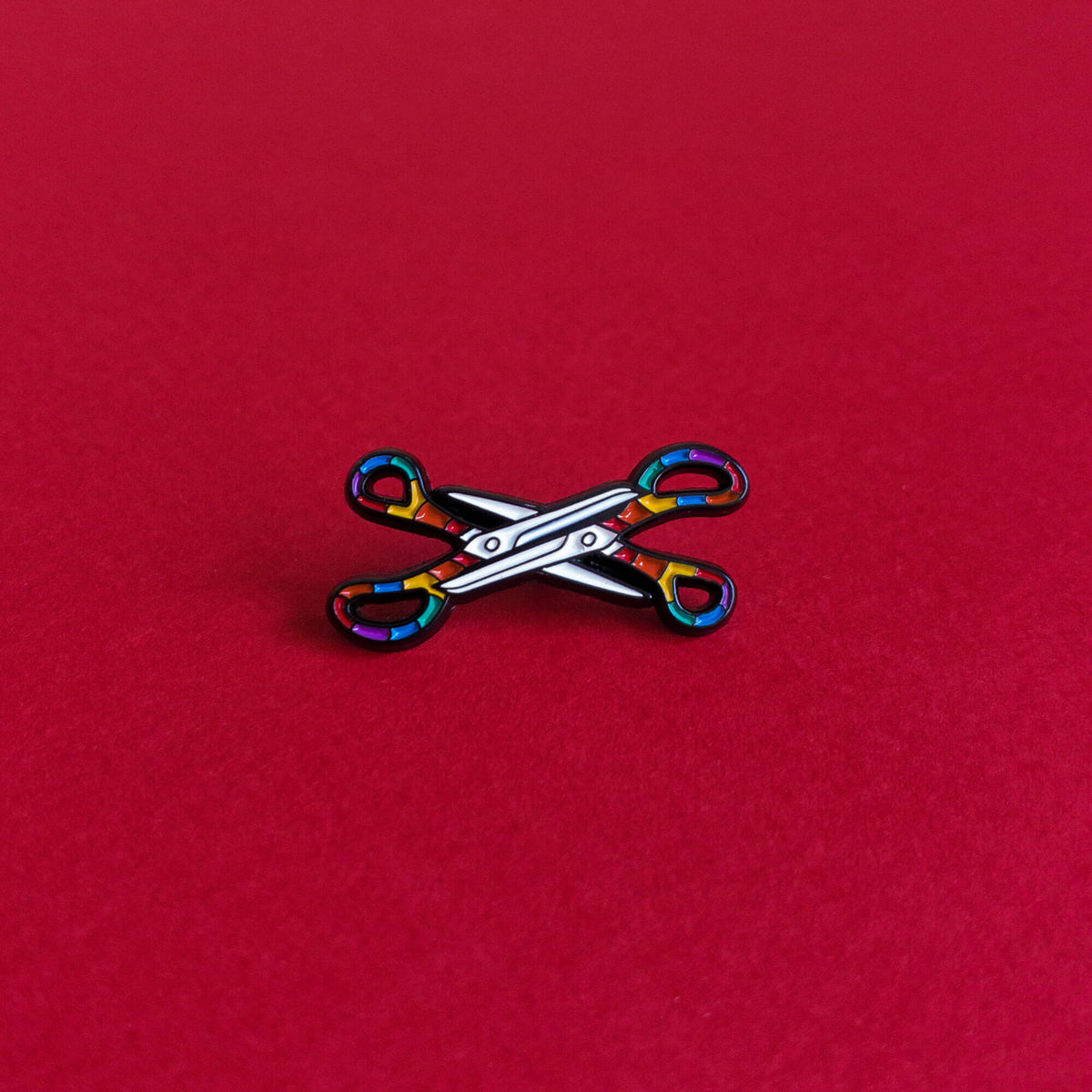 Scissors LGBT enamel pin – Heckin' Unicorn