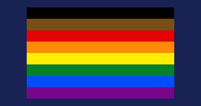 What is the Philadelphia People of Colour-Inclusive pride flag and what does it mean?