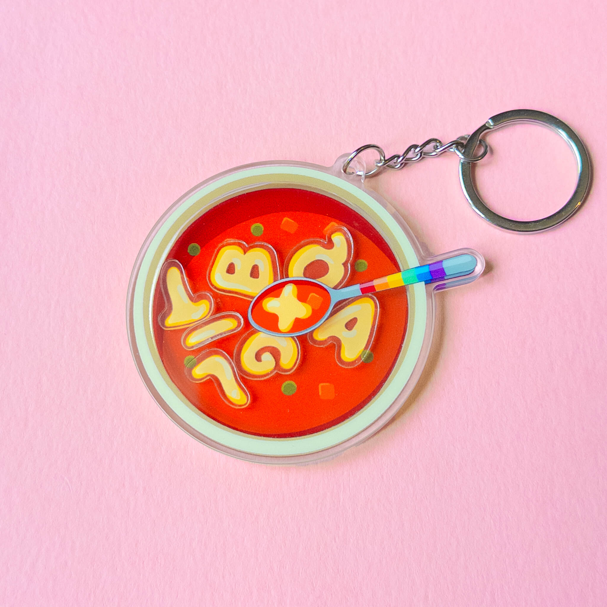 LGBTQ+ Alphabet Soup — keychain