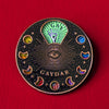 Gaydar spinning pin — enamel pin