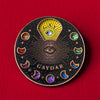 Gaydar spinning pin — enamel pin