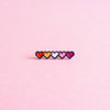 Pixel hearts (lesbian) — enamel pin