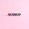 Pixel hearts (pansexual) — enamel pin