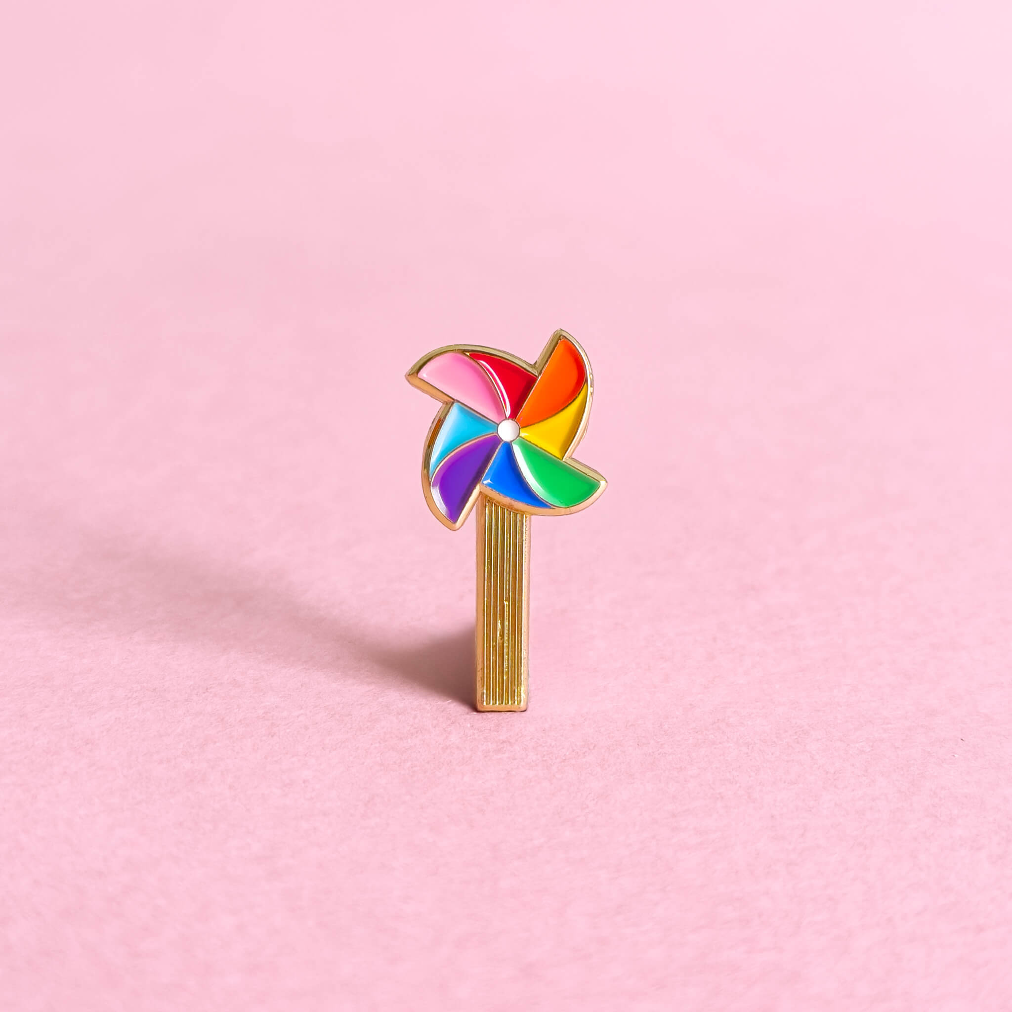 Spinning Rainbow Pinwheel Pin — Inclusive LGBTQ+ enamel pin – Heckin ...