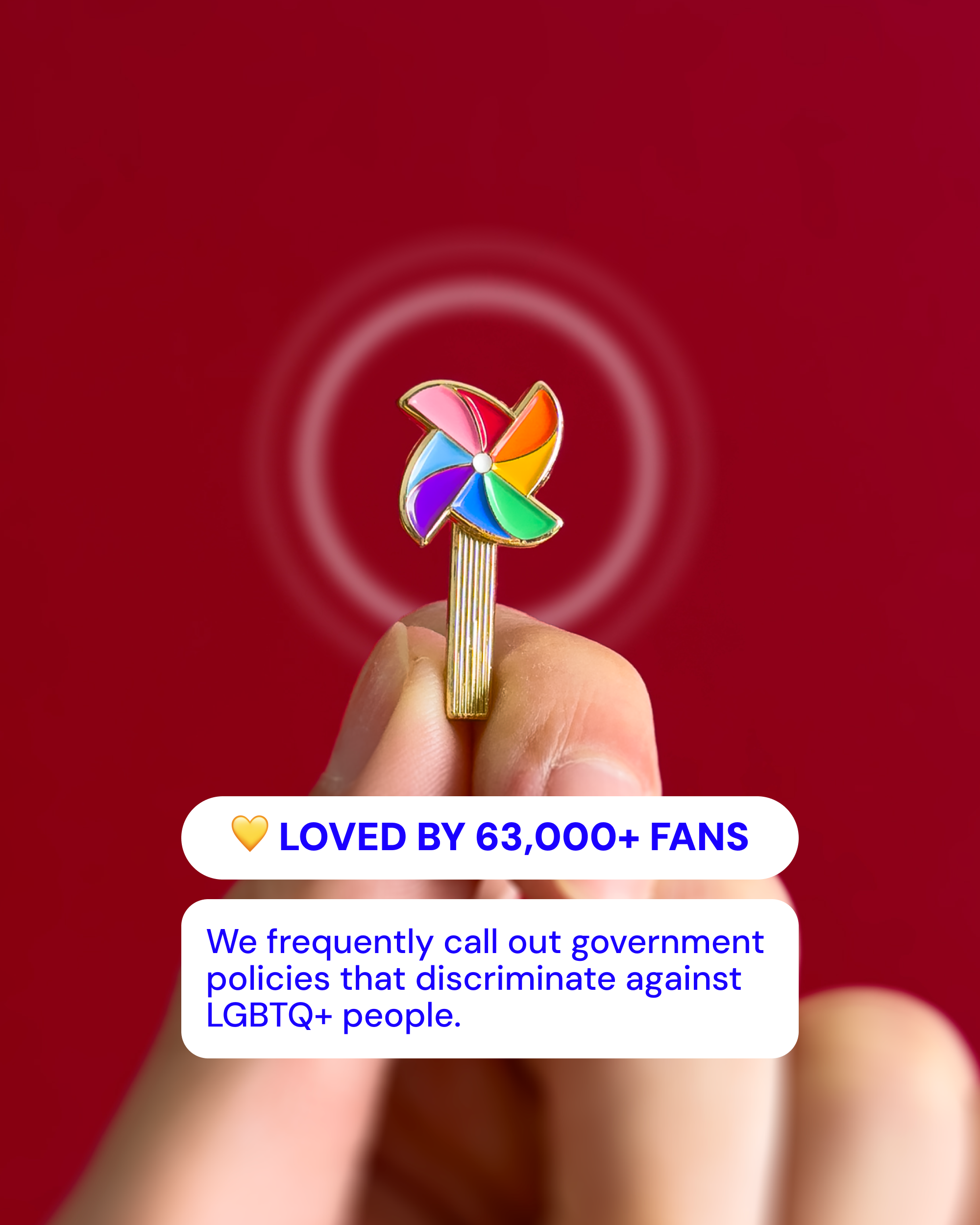 Rainbow Pinwheel Spinning Pin — enamel pin
