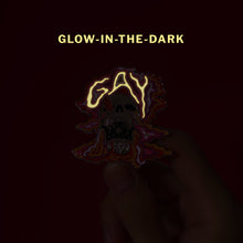 Load image into Gallery viewer, Glow-in-the-dark skull (lesbian) — enamel pin