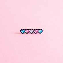Load image into Gallery viewer, Pixel hearts (transgender) — enamel pin