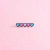 Pixel hearts (transgender) — enamel pin