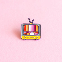 Load image into Gallery viewer, Vintage TV (lesbian) — enamel pin