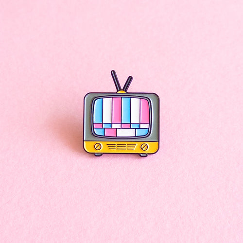 Vintage TV (transgender) — enamel pin