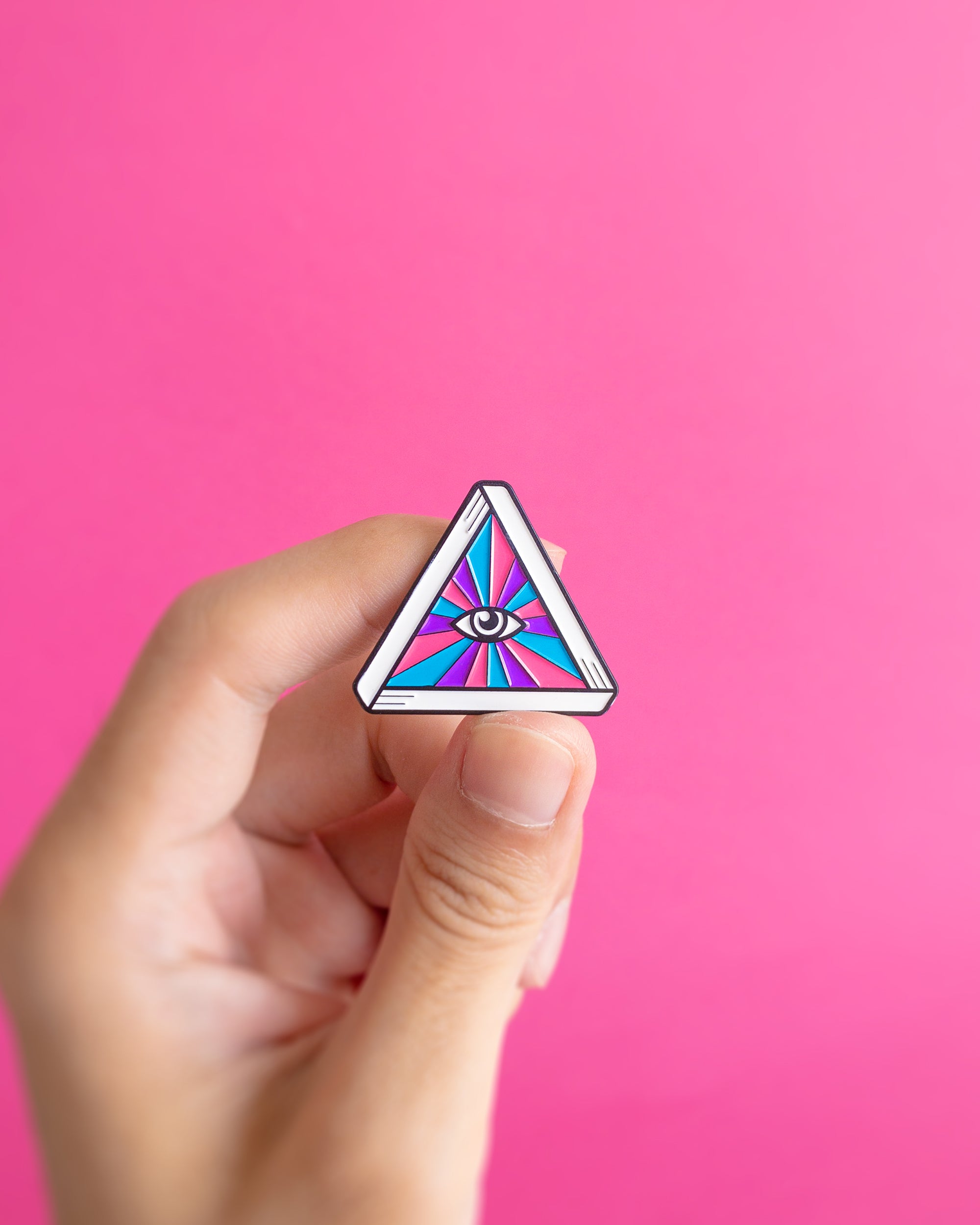 Queer eye (bisexual) — enamel pin