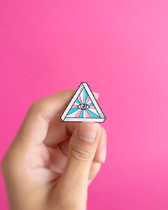 Queer eye (transgender) — enamel pin