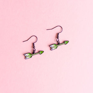 Aro Arrow (Aromantic) — earrings