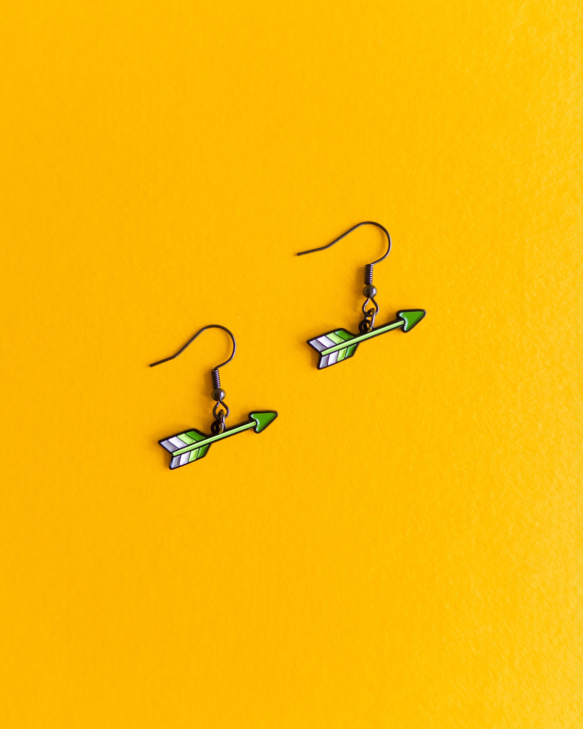 Aro Arrow (Aromantic) — earrings