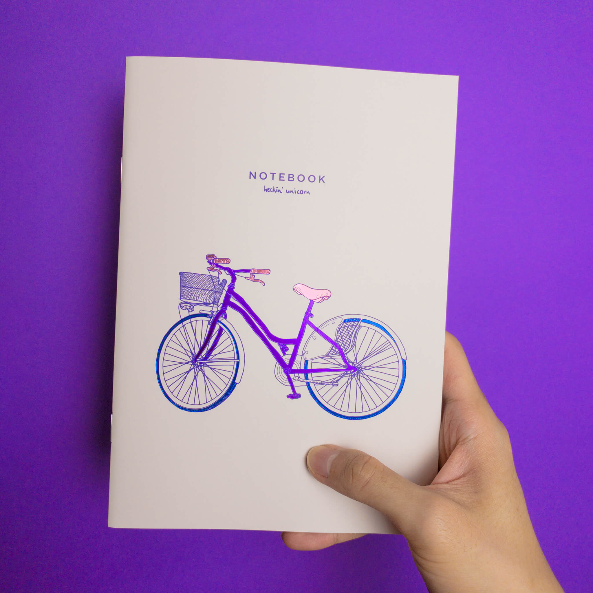 Bicycle LGBTQ+ bisexual notebook – Heckin' Unicorn