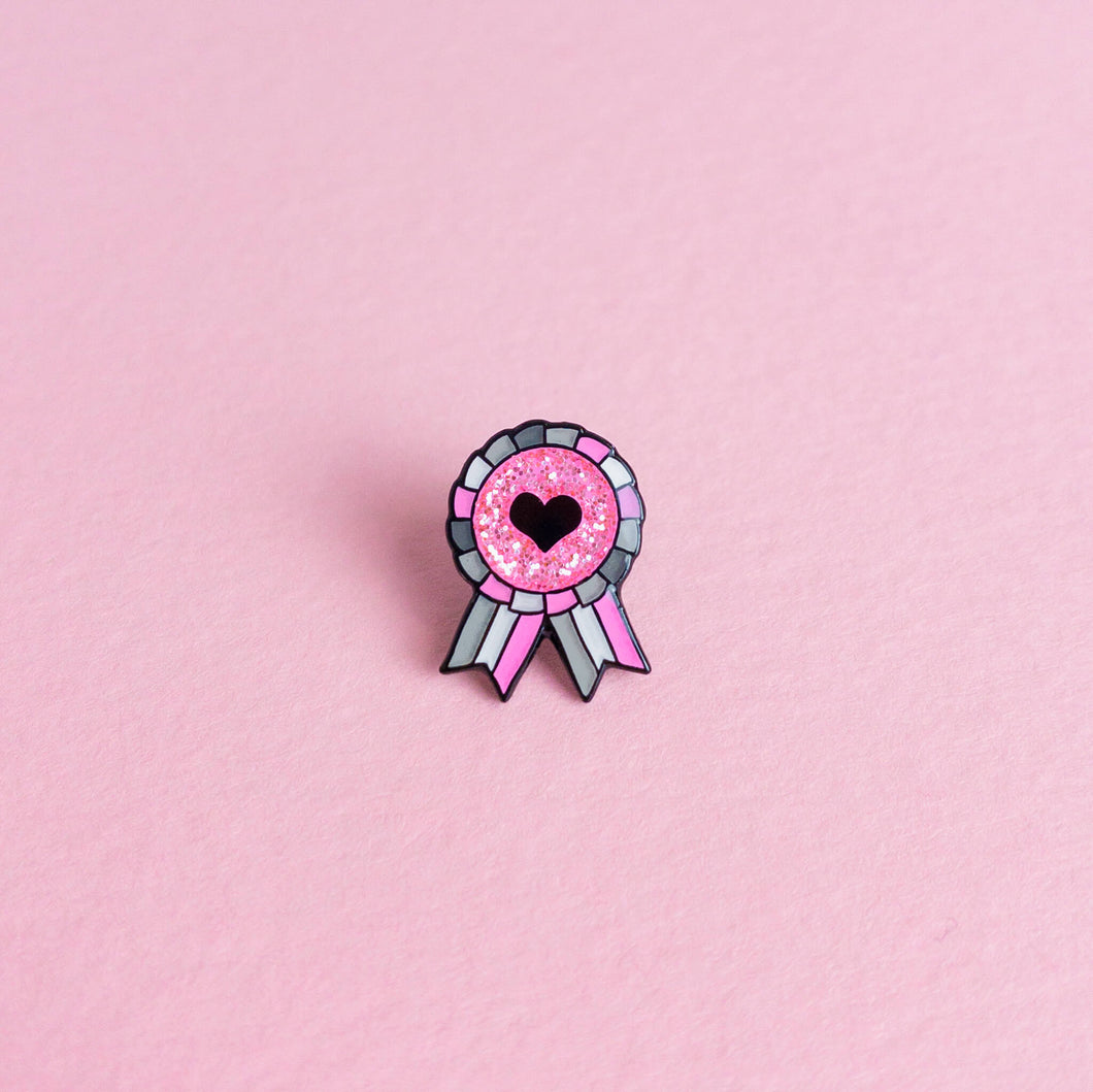Demigirl Award Badge — enamel pin