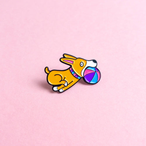 Doggo (bisexual) — enamel pin