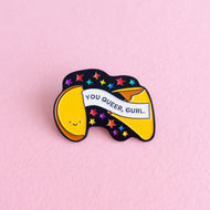 Fortune cookie — enamel pin