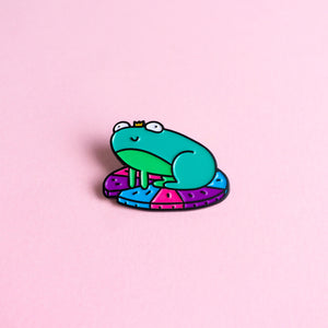 Frog (bisexual) — enamel pin