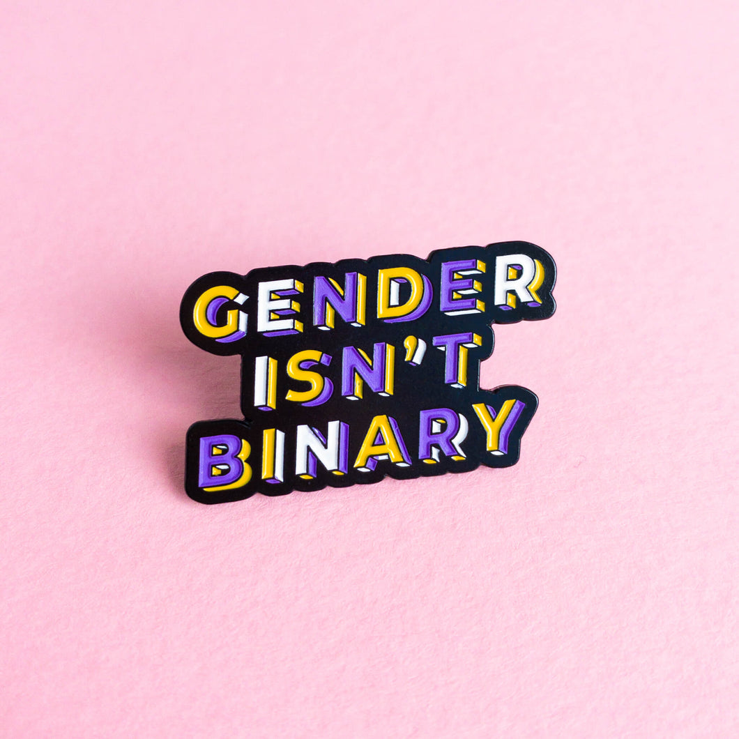 Gender isn't binary (enby) — enamel pin