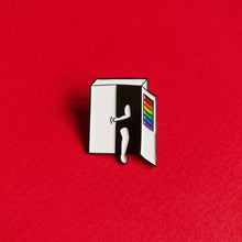 Load image into Gallery viewer, Hang on, I’m coming out — enamel pin