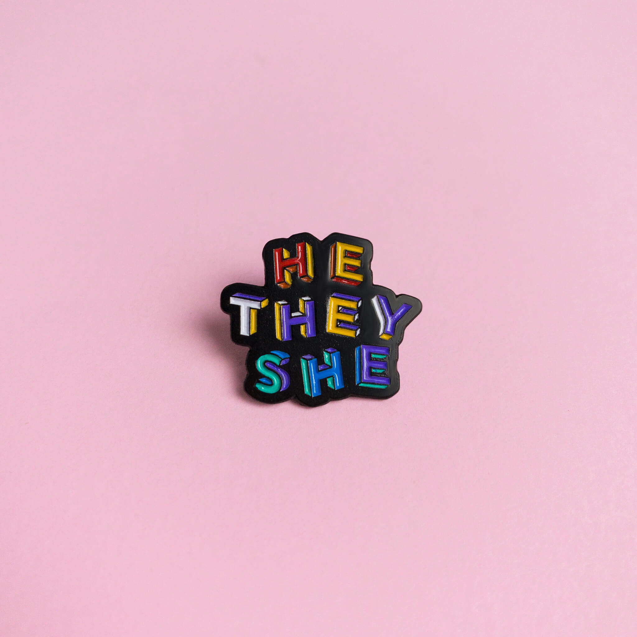 He Pin He / She / They Pronouns LGBT enamel pin – Heckin' Unicorn
