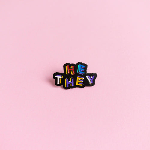 He Pin He / Him Pronouns LGBT enamel pin – Heckin' Unicorn