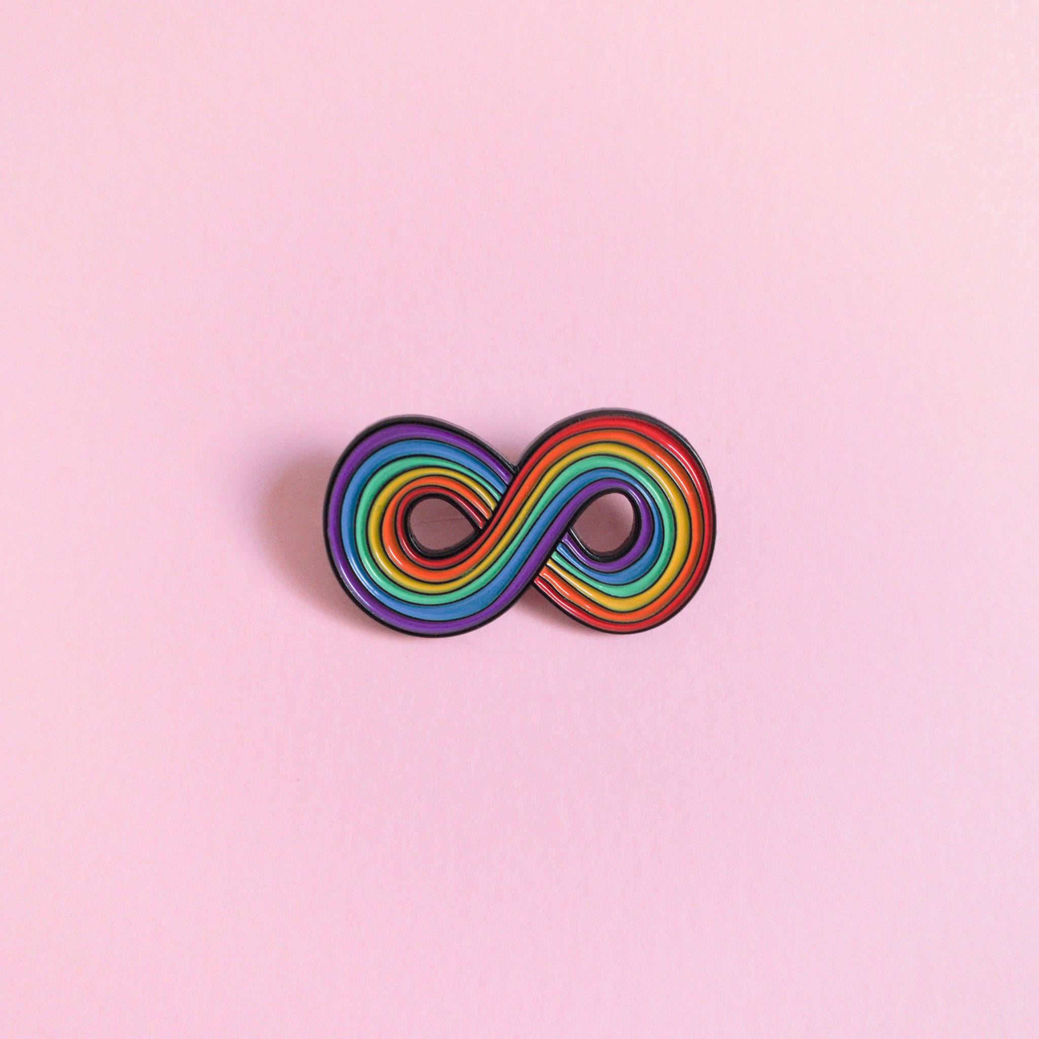 Figure 8 Infinity Sign Rainbow Flag LGBT Vector Sign Symbol