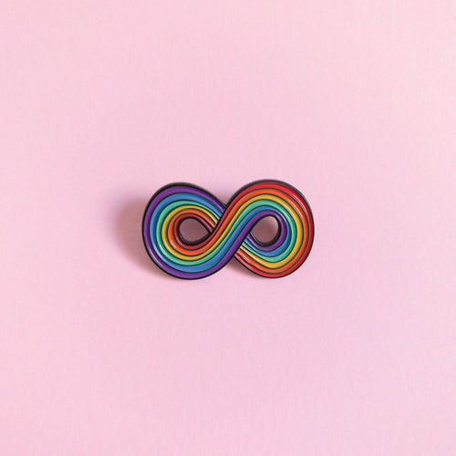 Infinity rainbow — enamel pin