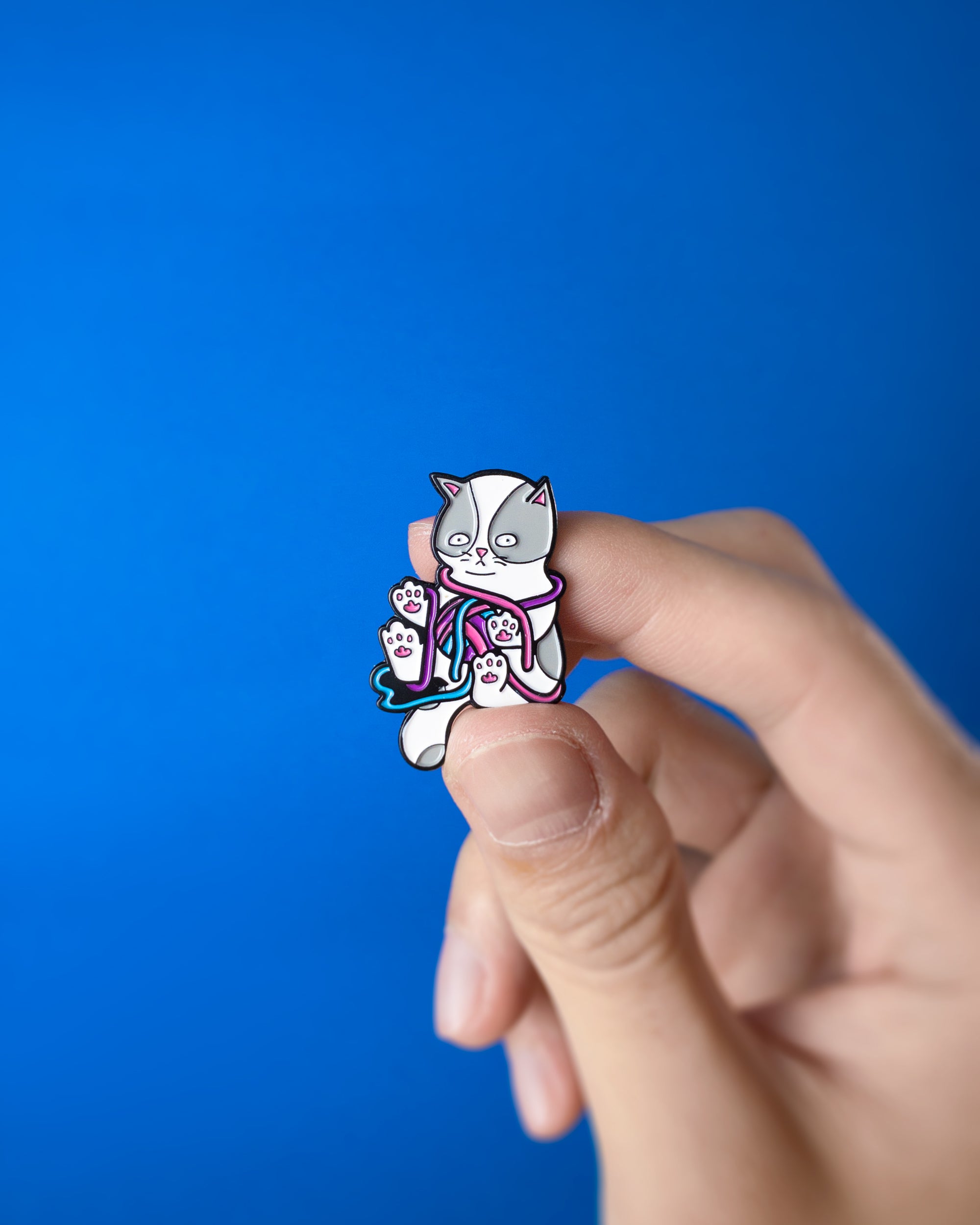 Kitten (bisexual) — enamel pin