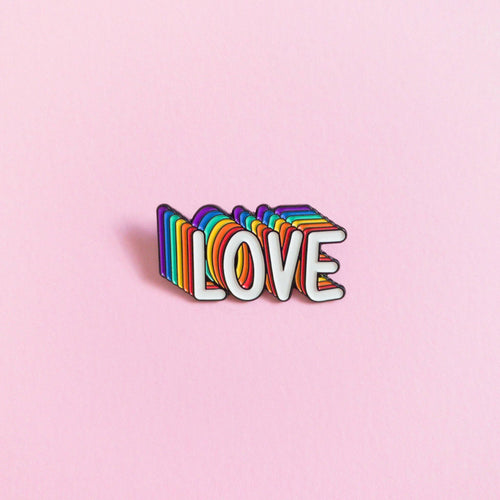 Pixel hearts (lesbian) — enamel pin – Heckin' Unicorn
