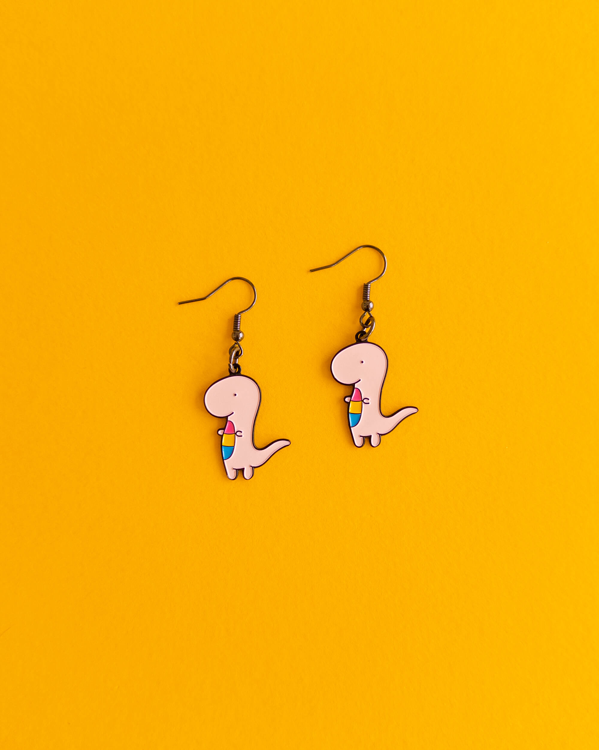 Pannosaurus Rex (Pansexual Dino) — earrings