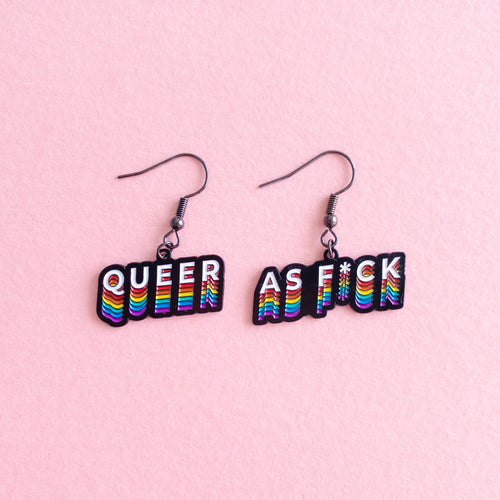 Queer As Fuck Lgbt Enamel Pin Queer Af Heckin Unicorn