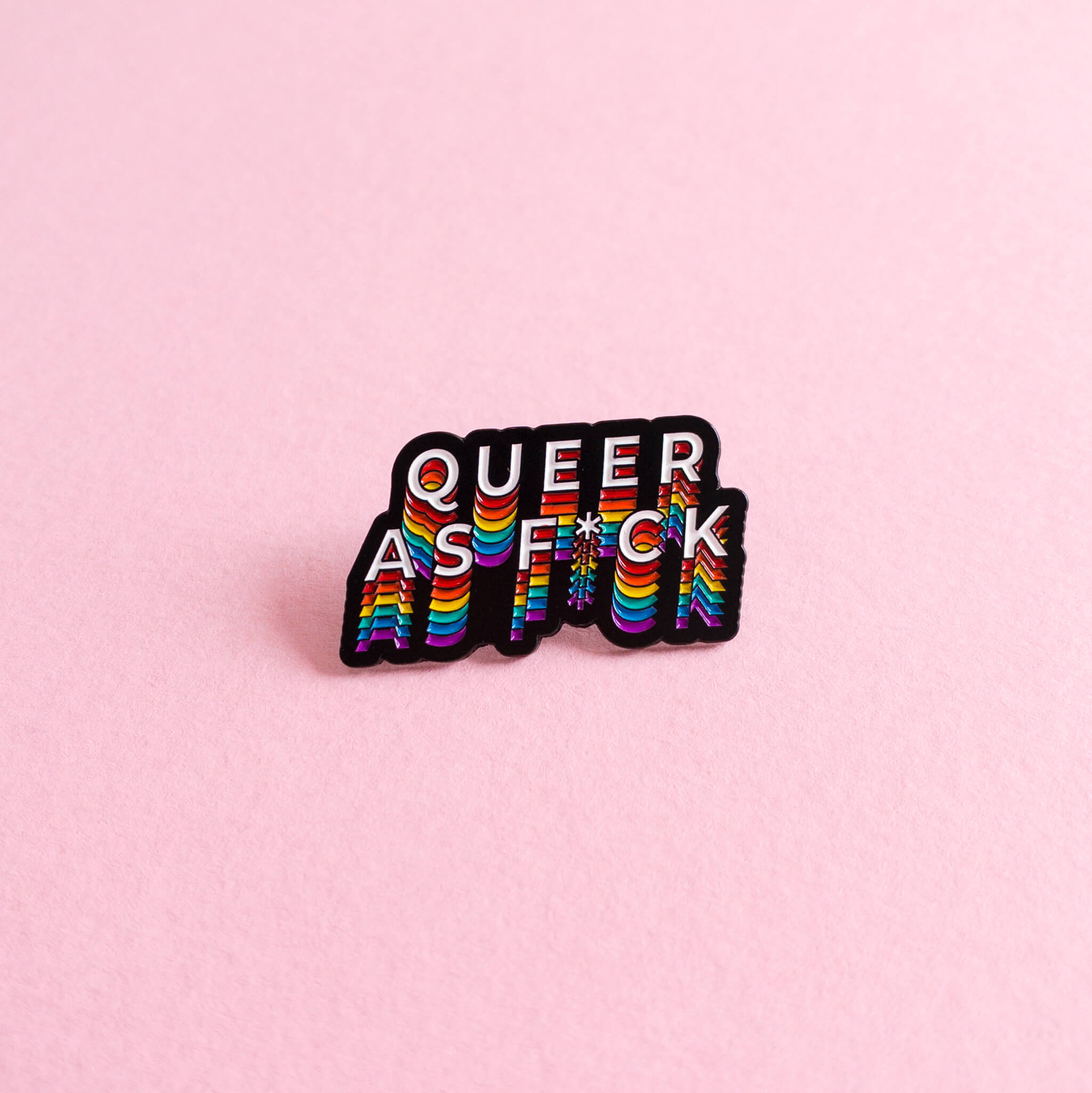 Queer AF — enamel pin