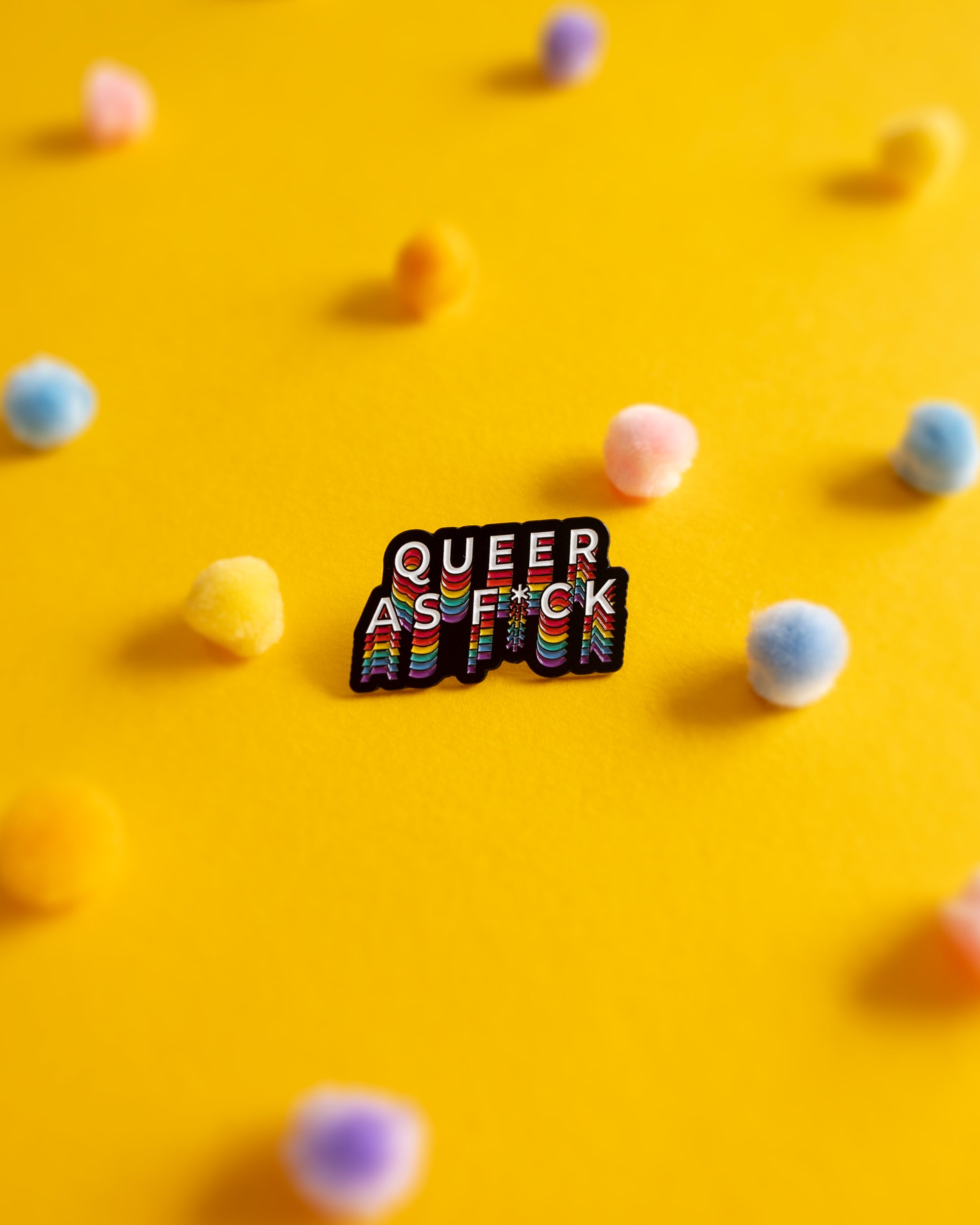 Queer AF — enamel pin