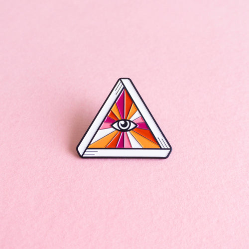 Queer eye (lesbian) — enamel pin