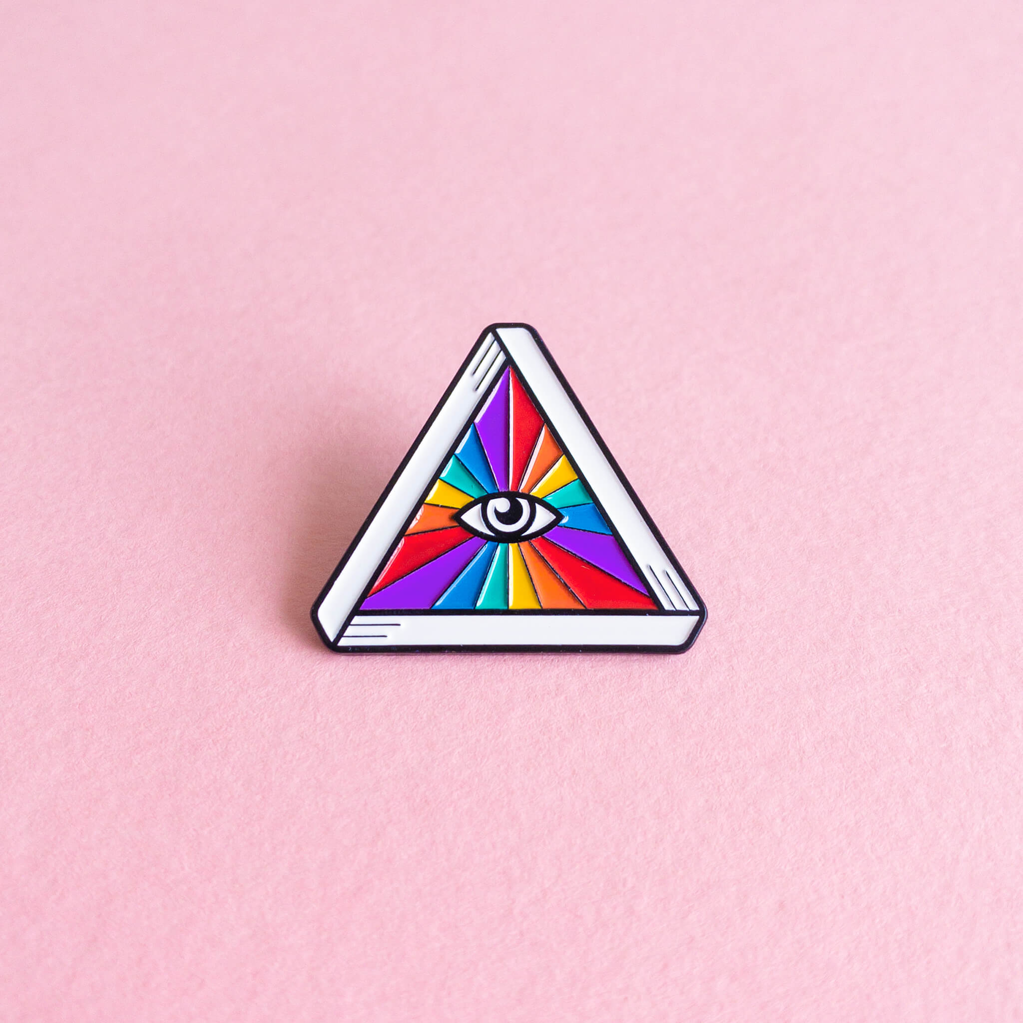 Queer eye (rainbow) — enamel pin