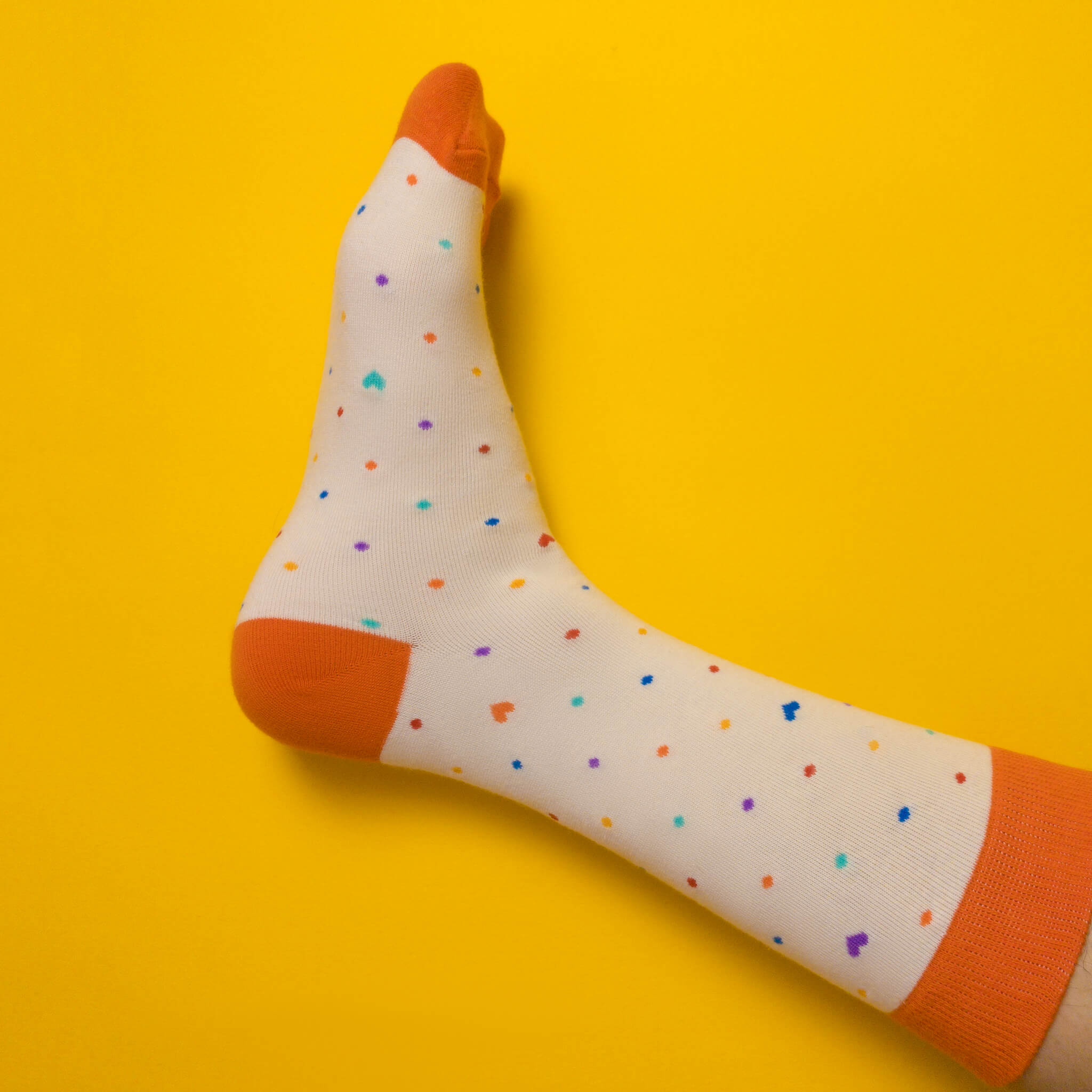 Rainbow Dots (Cream) LGBT Pride Socks – Heckin' Unicorn