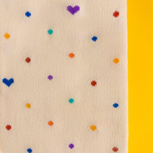 Load image into Gallery viewer, Rainbow dots (cream) — socks