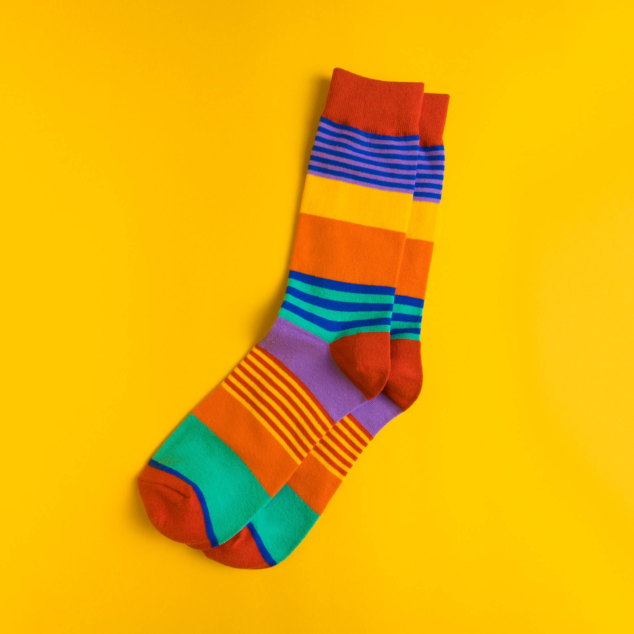 Rainbow stripes — socks