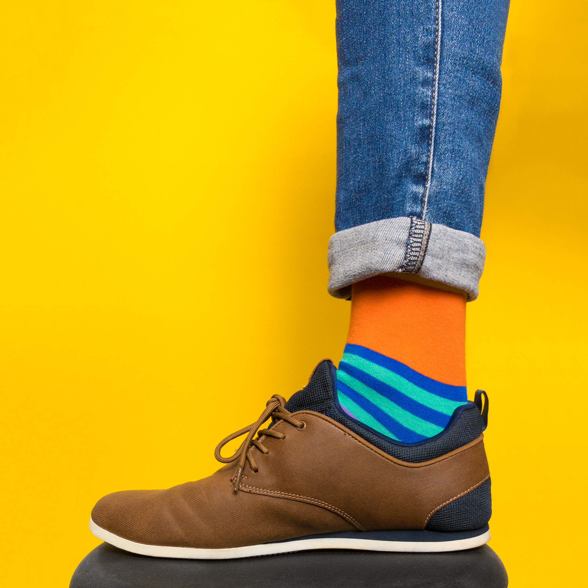 Rainbow stripes — socks