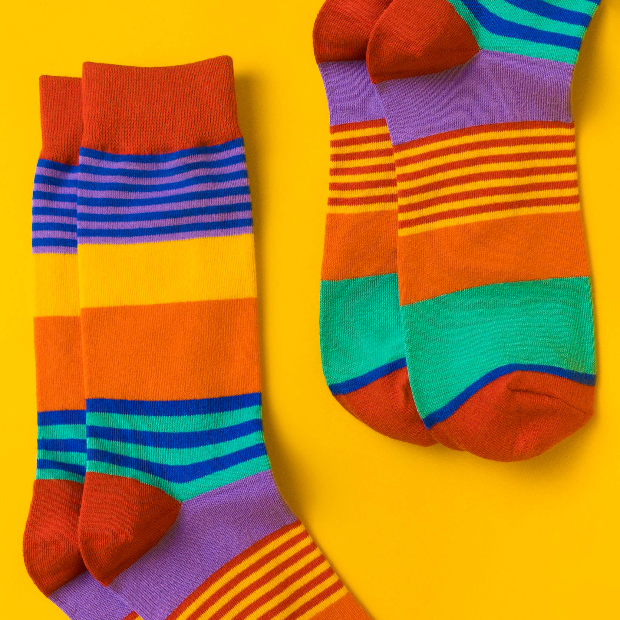 Rainbow stripes — socks