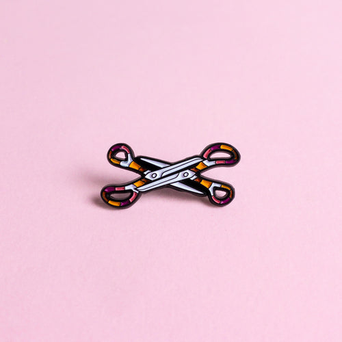 Scissors LGBT Enamel Pin – Heckin' Unicorn