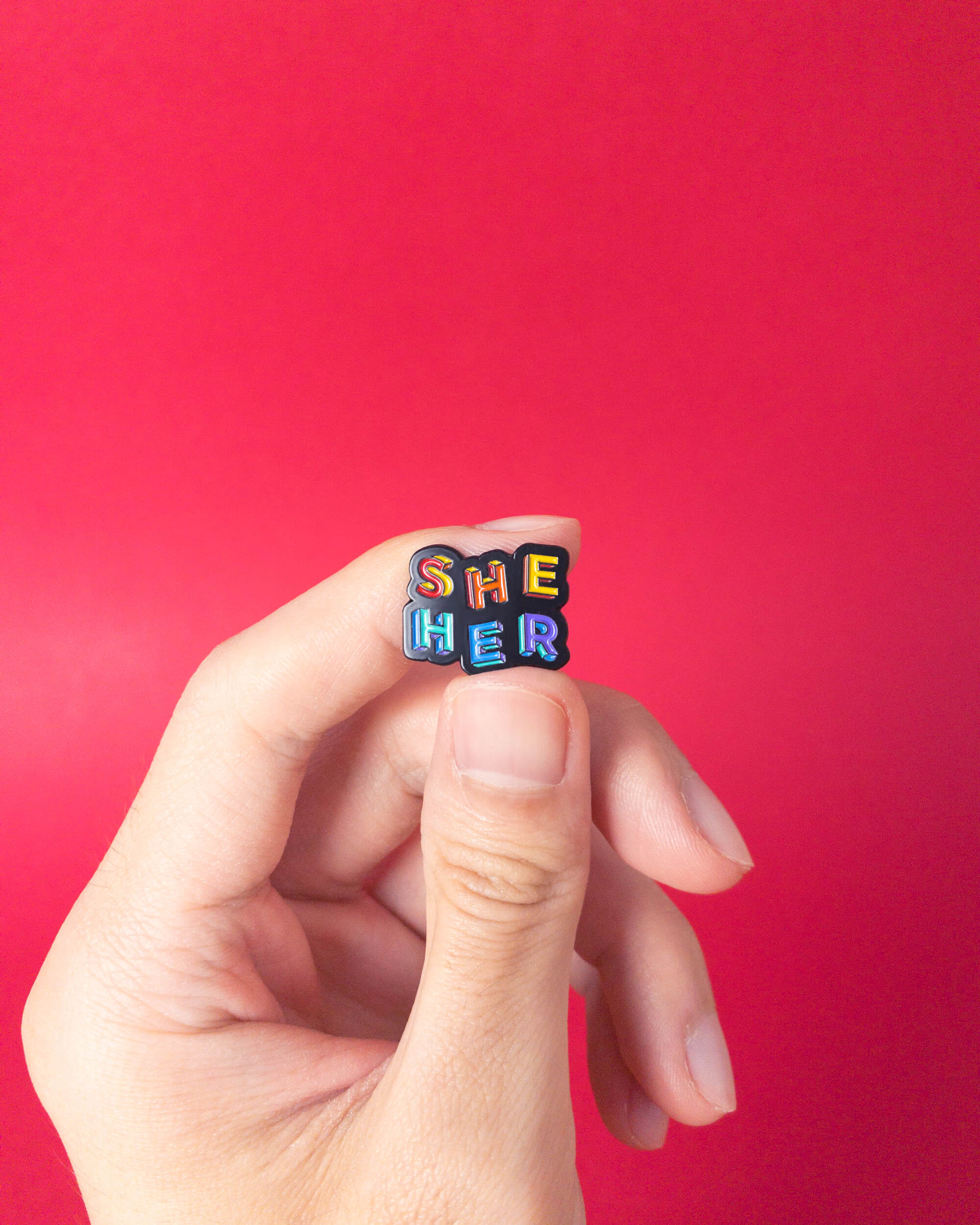 She / Her Pronouns — enamel pin