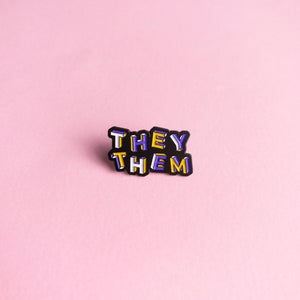 They / Them Pronouns — enamel pin