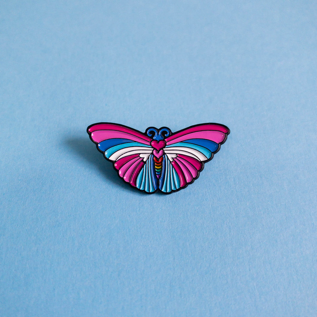 Transcendent butterfly — enamel pin